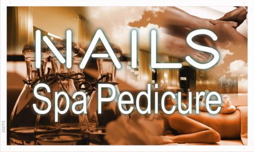 Ba357 nails spa pedicure beauty salon banner shop sign for sale