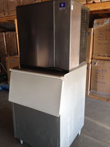 Used Manitowoc SY-1004A 1005 lb. Cube Ice Machine w/ NEW  B-500 lb. capacity bin