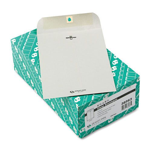 Clasp Envelope, 6 1/2 x 9 1/2, 28lb, Executive Gray, 100/Box