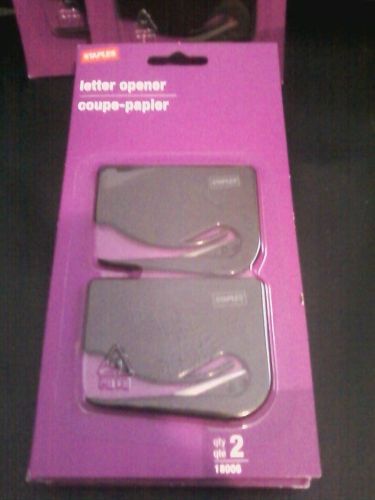 Lot 8 packs Staples Letter Opener 2/Pack  Mailroom Equipment Openers Slicers