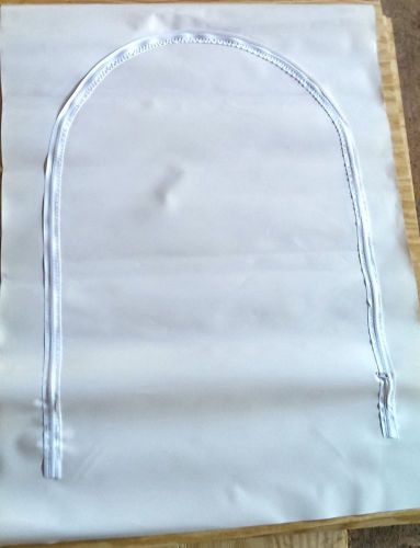 Zipper access door for shrink wrap 36&#034; x 72&#034;  white &amp; clear for sale