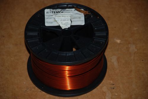 Temco Magnet Wire, 10 AWG Gauge Enameled Copper 5lb 157ft 200C Magnetic Coil