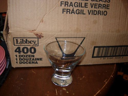 LOT OF 12 LIBBEY COSMOPOLITAN NO. 400 CASE OF GLASSES 8 1/4 OZ. GOBLETS NIB