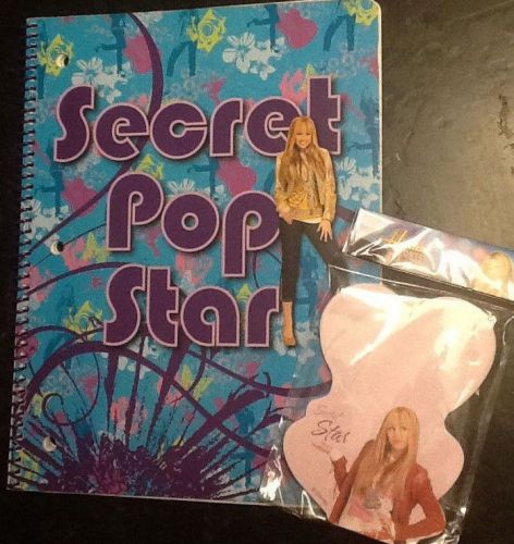 Vintage Hannah Montana notebook + post it notes