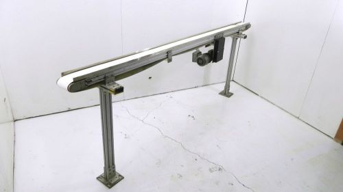 Mckenzie 9&#039; x 4&#034; belt conveyor 0.25hp 230/460vac 3ph aluminum frame ss guide for sale