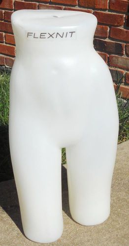 Female Mannequin Half Body 3D white molded plastic waist Flexnit