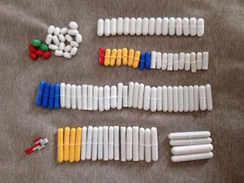 Mixed lot over 100 magnetic spinbar stirring stir bar larger sizes used for sale