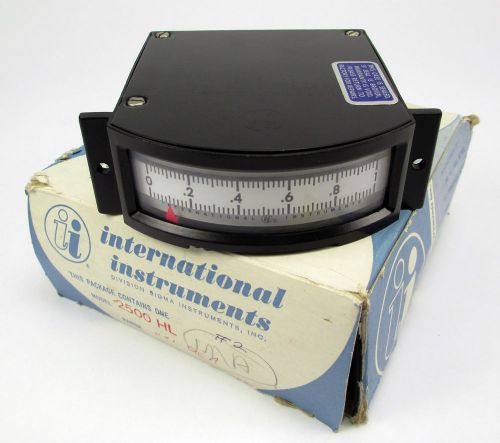 International Instruments Panel Meter 0-1 DC mA Milliamps - Model 2500 - 3.25&#034;