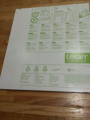 1/2 inch thick clear  LEXAN POLYCARBONATE  sheet 18.5&#034; X 20.5&#034; X 0.5&#034;