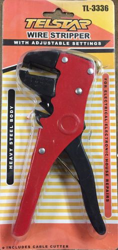 Wire Stripper with Adjustable Settings, Heavy Steel Body, Brand New