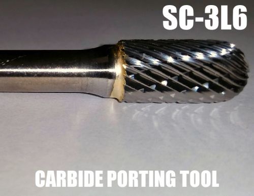 Carbide Bur Engine Porting Tool Tungsten Cutting Burr Cylinder Shape Double Cut