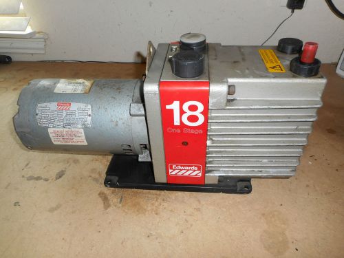 Edwards 18 Model E1M18 Rotary High Vacuum Pump Good Condition