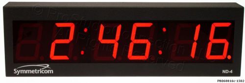 Symmetricom nd-4 ntp internet ip synchonized red led wall clock ethernet mint for sale