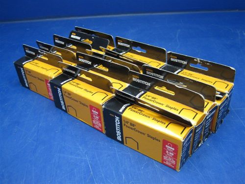 Lot of 15 boxes bostitch 1/4&#034; b8 powercrown staples stcrp21151/4 (5000/box) for sale