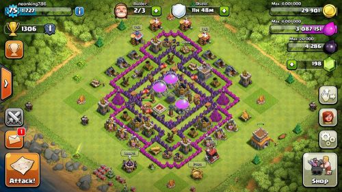 Two clash Of Clans Accounts With Purcahse Of A Pen
