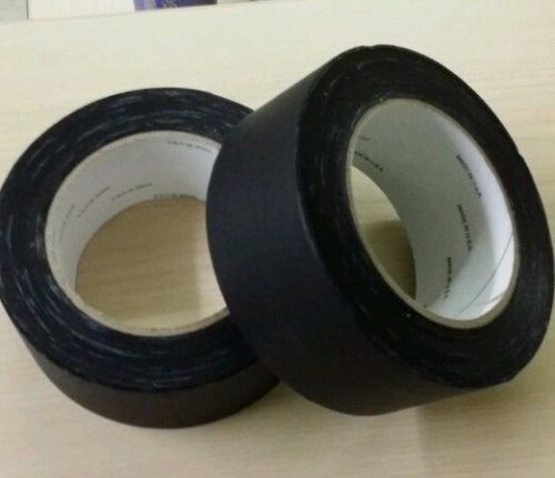 Lot of 3 rolls of Black vinyl coated cloth tape gaffers 2&#034; X 90&#039; Black First Qua