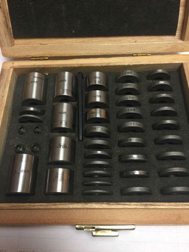 41 Piece Round Gage Gauge Block Spacer Set w / wooden case