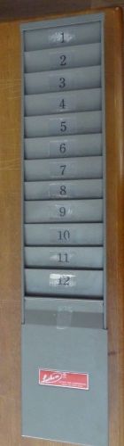 Lathem time clock card holder; 12 slots