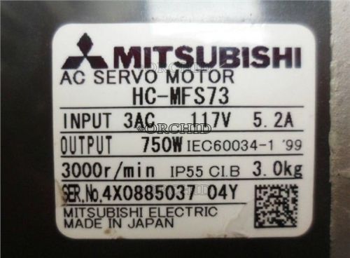 Used Mitsubishi HC-MFS73 Servo Motor Tested