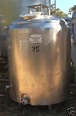 C e howard 500 gal jacketed ss tank with/ mixer for sale