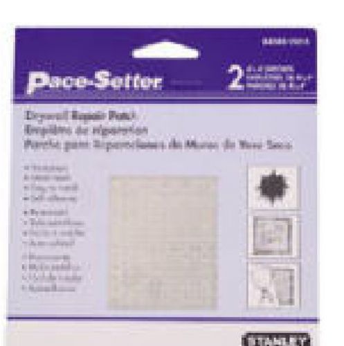 Goldblatt, 2-Pack,4&#034; x 4&#034; Pace Setter Repair Patch,Superior Drywall Repair Patch