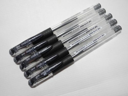 5 pcs uni-ball signo 151-0.28mm ultra fine roller ball pen with cap black(japan for sale