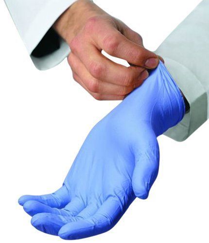 Blue nitrile exam gloves - medical grade  disposable  powder free  latex rubber for sale