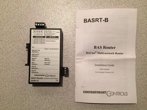 Contemporary Controls BACnet I/P to MS/TP Router Din Rail Mount: Model BASRT-B