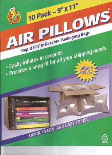 10 pack 9&#034;x11&#034; Rapid Fill Inflatable Air Pillow Bags Quick &amp; Easy + Free Ship