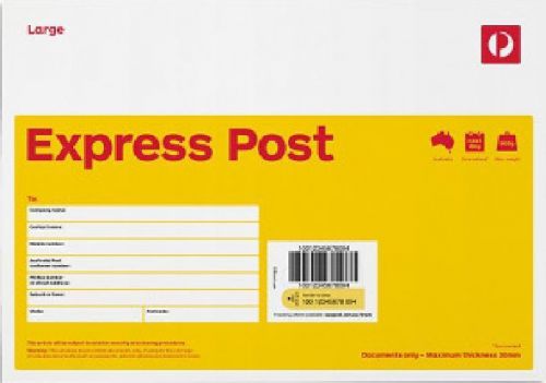 NEW EXPRESS POST B4 Prepaid 500g Large Envelopes x 30