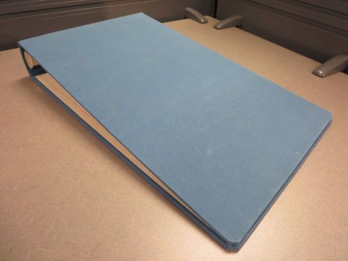 Three (3)avery dennison 11&#034;x17&#034; 3-ring binders blue cloth wrapped for sale