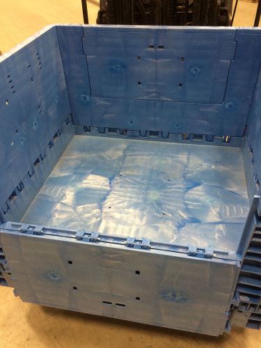 NEW Collapsible 48 x 45 x 34 Bulk Container, Blue, SSI Schaefer SB48453402