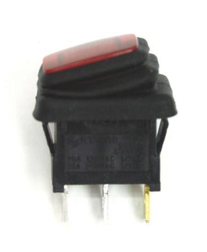 20pc Waterproof IP65 On-Off Rocker Switch 3P R13-66 16A 12VDC Lamp=Red LED 12VDC