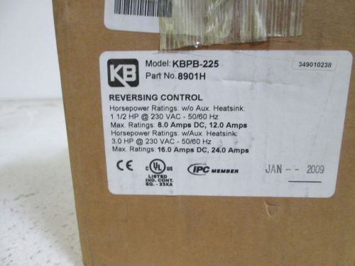 KB ELECTRONICS REVERSING CONTROL KBPB-225 (8901H) *NEW IN BOX*