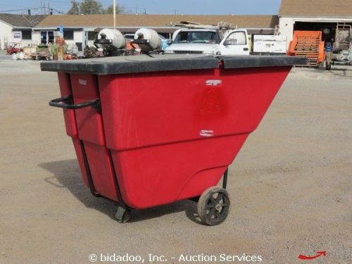Rubbermaid portable tilt cart garbage refuse recycling material handling bin for sale