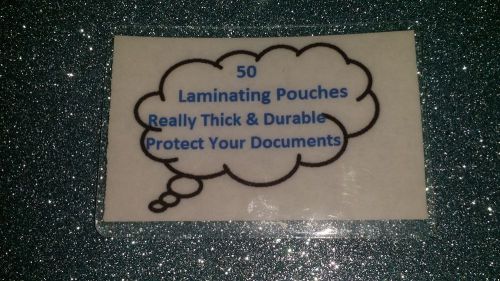 50 Extra Thick Laminating/Laminator Pouches/Sheets Military Card 10 Mil
