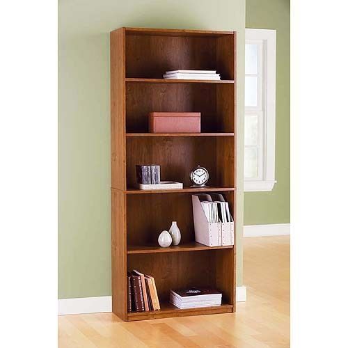 Lot of 3 Mainstays 5-Shelf Bookcase Adler - Oak