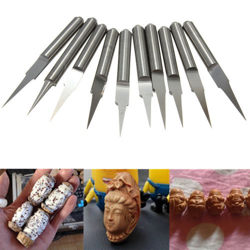 10x Pro Tungsten 10°  Degree 3.175mm Carbide PCB Engraving Bits CNC Router Tool