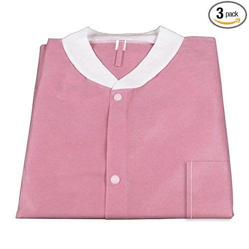30 pack dynarex 2026 lab jacket sms with pockets, pink, xx-large, new for sale