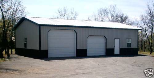 POLE BARN 30X40 W/ OVERHANGS MATRL LIST BUILDING PLANS E-DELIVERY PDF OR WORD