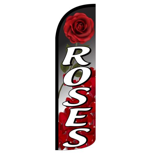 Roses Swooper Flag Jumbo Sign Feather Banner made In the USA