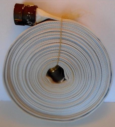 75 Ft. X 1.5&#034; NPSH Brass Coupled Thread Fire Hose UNUSED Good Condition