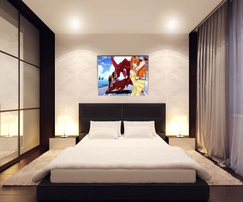 Anime,Wall Art,Neon Genesis Evangelion,Canvas Print,Decal,HD,Banner