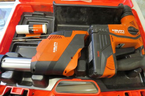 Hilti TE-6A 36 Volt Cordless Rotary Hammer Drill Kit GREAT CONDITION