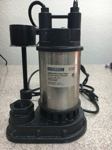 Everbilt SP05002VD 1/2 HP Submersible Stainless Steel Sump Pump Model 1000026682