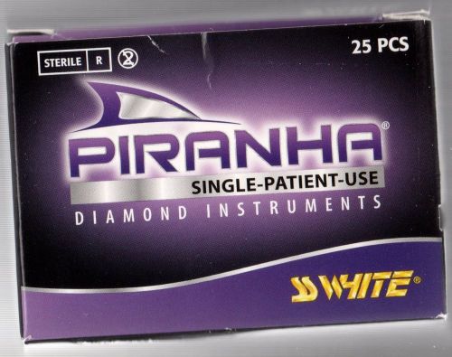 SS White Piranha Diamonds Burs FG 801-023C Round, 25pcs. exp:  23-07-2017