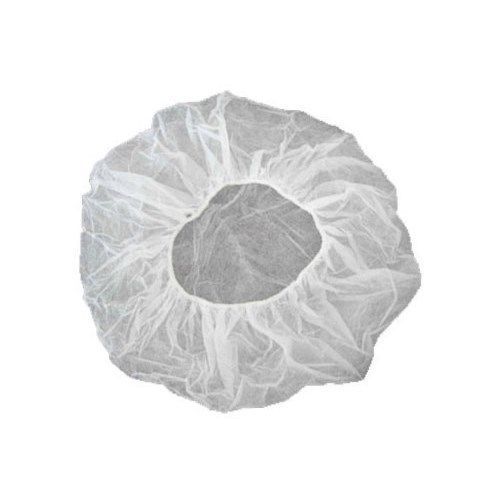 21&#034; disposable hair net spunbonded polypropylene, white, 100 per bag for sale