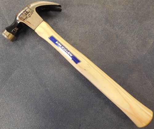 VAUGHAN S16 16oz. Supersteel Smooth Face Curved Claw Nail Hammer w/ Wood Handle