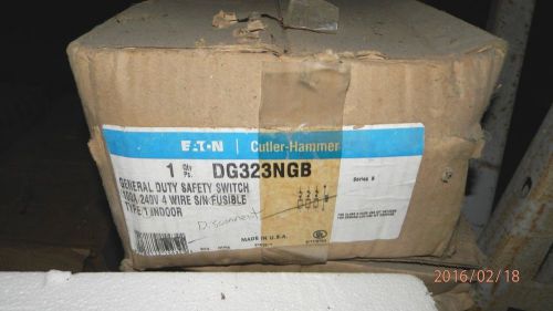 Nib cutler hammer dg323ngb 3p 4w 100a 240v safety switch fusible for sale