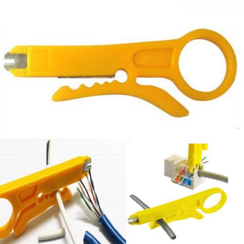 1x pratical convenient punch down network utp cable cutter stripper mini plier for sale